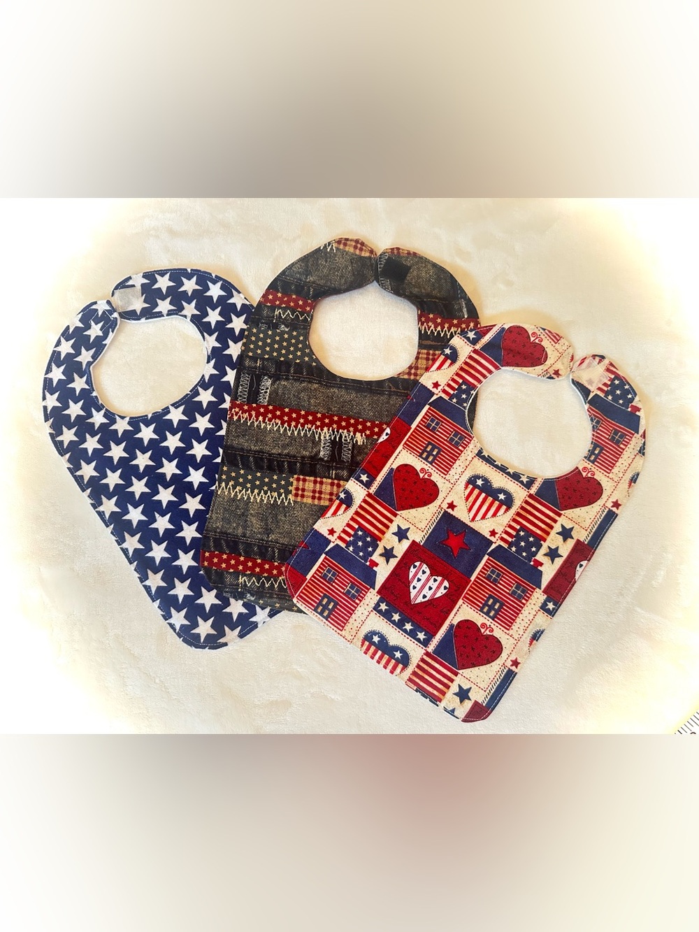 Patriotic Baby Bib Set - Red, White & Blue Kids Accessories